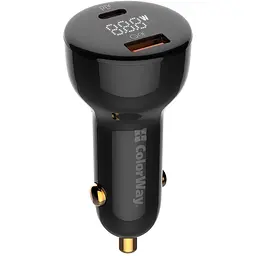 Зарядний пристрій ColorWay Power Delivery PPS USB (USB-A + USB-C) (100W) Black (CW-CHA044PD-BK)
