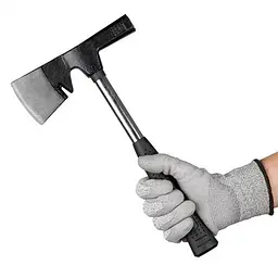 Сокира монтажна INTERTOOL HT-0260, 600 г, з металевою ручкою та функцією гвоздодера - мініатюра 2