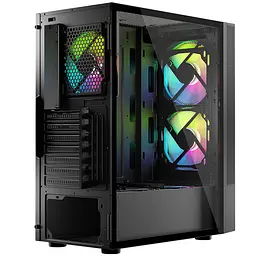 Корпус LogicConcept ARYA MESH+GLASS ARGB fans 2x140mm+1x120mm BLACK без БЖ ATX - мініатюра 4