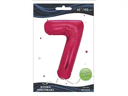 Кулька фольгована цифра PELICAN 40 (100 см) 1 7 фуксія