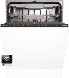Посудомийна машина Gorenje вбудовувана, 16 комплектів A+++, 60 см, інвертор, Wi-Fi, білий - мініатюра 2