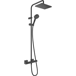 Душова система Hansgrohe Vernis Shape Showerpipe 230 1jet EcoSmart з термостатом Matt Black 26097670, Чорний матовий