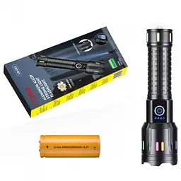 Ліхтар ручний Coba CB-G62-TG акумуляторний з режимом zoom 1x26650/3xAAA Type-C FLUORESCENCE - мініатюра 7