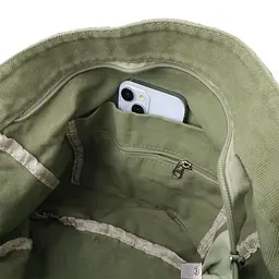 Сумка на плече з якісного текстилю Vintage s_15131 оливкова - мініатюра 5
