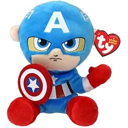М'яка іграшка TY Marvel Капітан Америка 15 см (44002)
