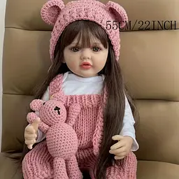 Реалістична Кукла Реборн 55 см повністю вінілова Doll Reborn Baby К0100202 - мініатюра 5