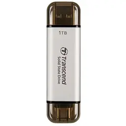 SSD накопичувач Transcend ESD310S 1TB, USB Type C/A Silver teh0021592
