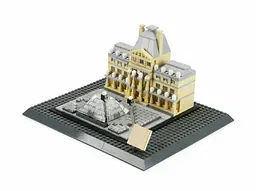Конструктор Архітектура Wange 3Д Музей Лувр 4213 The Louvre of Paris-France 3D для дітей та дорослих 785 деталей - мініатюра 6