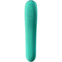 Вакуумний стимулятор із вібрацією Satisfyer Dual Kiss Green - мініатюра 3