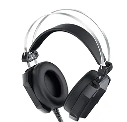 Ігрові накладні навушники XO-GE-07 Static RGB Long mic USB+Dual 3.5mm, 2.2м, Чорний - мініатюра 2