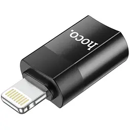 Адаптер Hoco UA17 Lightning Male to Type-C female USB 2.0 adapter Чорний