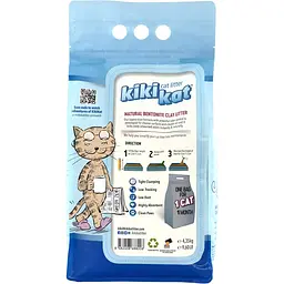Наповнювач бентонітовий Kikikat Cat Litter Natura без запаху 5 л - мініатюра 3