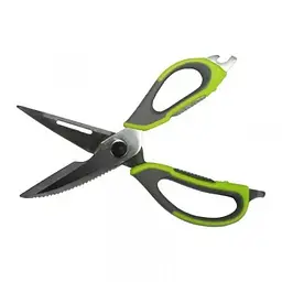 Багатофункціональні кухонні ножиці 10в1 Mighty Shears з чохлом і магнітом Сірий / Зелений - мініатюра 4