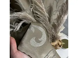 Жакардові штори кавового кольору з вензелем на тасьмі 2шт. 150х270 ALBO pbe0052391 - мініатюра 4
