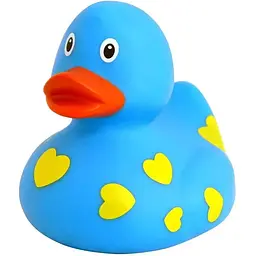Качка FunnyDucks Блакитна в сердечках (1042) - мініатюра 2