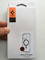 Оригінальний прозорий чохол для iPhone 15 PRO (6.1") Spigen Ultra Hybrid MagSafe Graphite ACS06716 MagFit - мініатюра 2