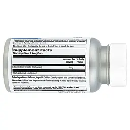 Амінокислота Lithium Orotate 5 mg, 60 вегакапсул KAL vit0003995 - мініатюра 3
