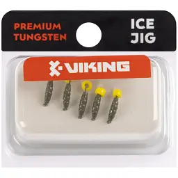 Мормишка вольфрамова Viking Fishing Shrimp+bead 0.37g 7mm Olive+Y (5шт) - мініатюра 2