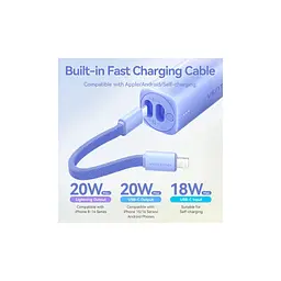 Батарея універсальна VENTION 5000mAh 20W PD, USB-C In/Out, Lightning In/Out, with cable, Gradient Red (FHWR0) - мініатюра 4