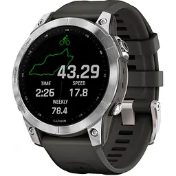 Смарт-годинник Garmin Fenix 7 Standard Edition Silver with Graphite Band (010-02540-00/01) Б/В [164431]