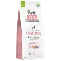Сухий корм Brit Care Dog Sustainable Sensitive для собак з чутливим травленням, з рибою та комахами, 12 кг