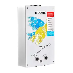 Газова колонка Mixxus GWH-0610 Basic Glass димохідна 10 л/хв (панель зі скла з малюнком) WH0027
