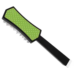 Гребінець-щітка з каучуку для догляду за шерстю Iv San Bernard DISTRIKA Brush Green