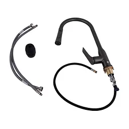 Змішувач для кухні Qtap Vlasta New з висувним виливом QTVLA344GMB45647 Gunmetal Black PVD - мініатюра 5