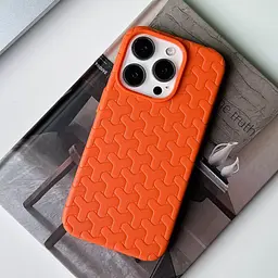 Чохол TPU Weaving для Apple iPhone 14 Pro (6.1) Orange - мініатюра 4
