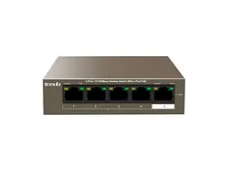 Комутатор Tenda TEF1105P-4-38W 5xFE (4xFE PoE, 1xFE Uplink)