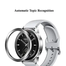 Безель металевий Sikai для смартгодинника Xiaomi Watch S3/S4 Automatic Topic Recognition Silver - мініатюра 2