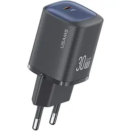 Мережевий зарядний пристрій Usams US-CC251 GaN 30W Black [CC251TC01] [139648]