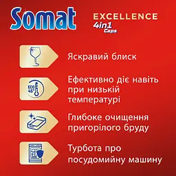 Капсули для посудомийної машини Somat Exellence 30 шт. - мініатюра 2