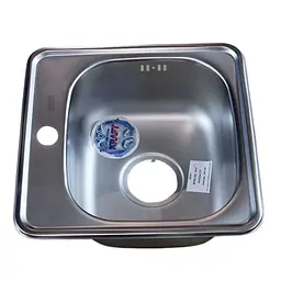 Мийка кухонна Kraft 4848 E квадратна 480х480х160 мм Satin 0,6 мм Satin 30412