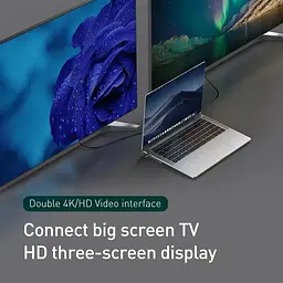 HUB адаптер Baseus Enjoyment Series Type-C Notebook 11-in-1 - мініатюра 3