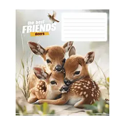Зошит Школярик The best friends 12 аркушів клітинка (012-3434K), в асортименті - мініатюра 4