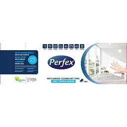 Серветки вологі для очищення поверхонь Perfex 100 шт