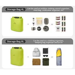 Гермомішок Naturehike 4л (CNK2550XB012) білий - мініатюра 3