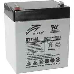 Акумулятор Ritar AGM 12V [12V/4.5Ah/54Wh] [RT1245] [125661] - мініатюра 2