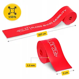 Стрічка компресійна для флосингу 4FIZJO Floss Band 207 x 5 x 0.15 см Red (P-5905973405249) - мініатюра 8