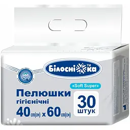 Пеленки гигиенические Білосніжка Soft Super 40 х 60 см 30 шт.