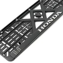 Рамка номера Honda 3D напис Хромований / пластик Гнучкий морозостійкий - мініатюра 2
