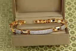 Браслет Xuping Jewelry відблиск ілюзії з родієм 17 см 6 мм золотистий