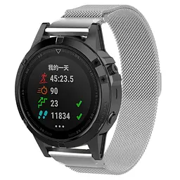 Ремінець металевий для смарт-годинника Google Pixel Watch 47 mm, Milanese Magnetic, сріблястий, міланська петля, браслет на магнітній застібці, сумісний з годинником Google Pixel Watch, для моделей з розміром корпусу 47 мм, ArmorStandart (ARM85719) - мініатюра 2