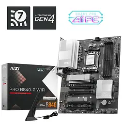 Материнська плата MSI PRO B840-P WIFI (PRO B840-P WIFI) (Socket AM5, AMD B840, ATX) Б/в - мініатюра 5