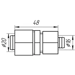 Муфта проміжна APE 703 L 20x16 000001651 - мініатюра 3