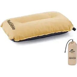 Подушка самонадувна Naturehike Sponge automatic NH17A001-L, жовта - мініатюра 2