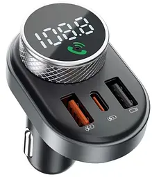 Автомобільний зарядний пристрій Proove FM Launcher Sound Link 30W (PD+QC3.0) Type-C+USB black (FMSL30110001) - мініатюра 4