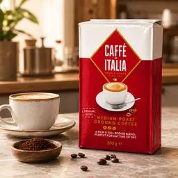 Кава мелена Caffè di Italia Medium Roast 200 г середнього обсмаження для турки, френч-преса, гейзерної кавоварки та чашки - мініатюра 5