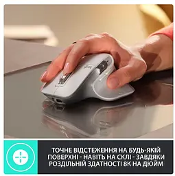 Миша бездротова Logitech MX Master 3S 8000 DPI (910-006559) чорна - мініатюра 8
